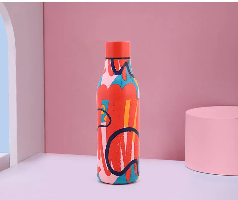 Cup Thermal Bottle for Coffee Travel Mug Insulated Tumbler School Water Bottle Stainless Steel Thermo Thermos Hot Themo Carry