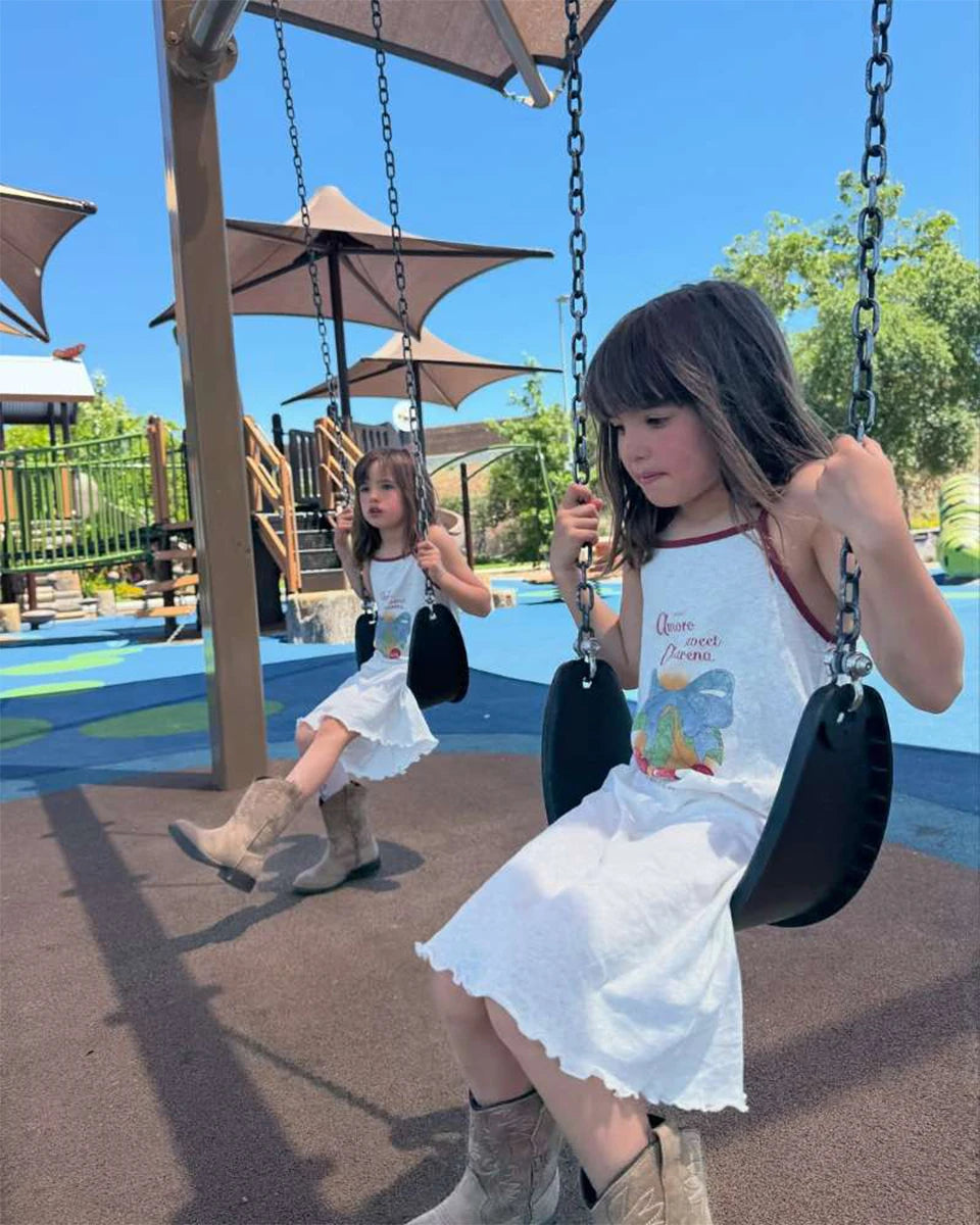 Summer Girls KS Same Style Homewear Collection Leopard Print Camisole Skirt Set Cute Pajama Vest Breathable Children's Sleepwear