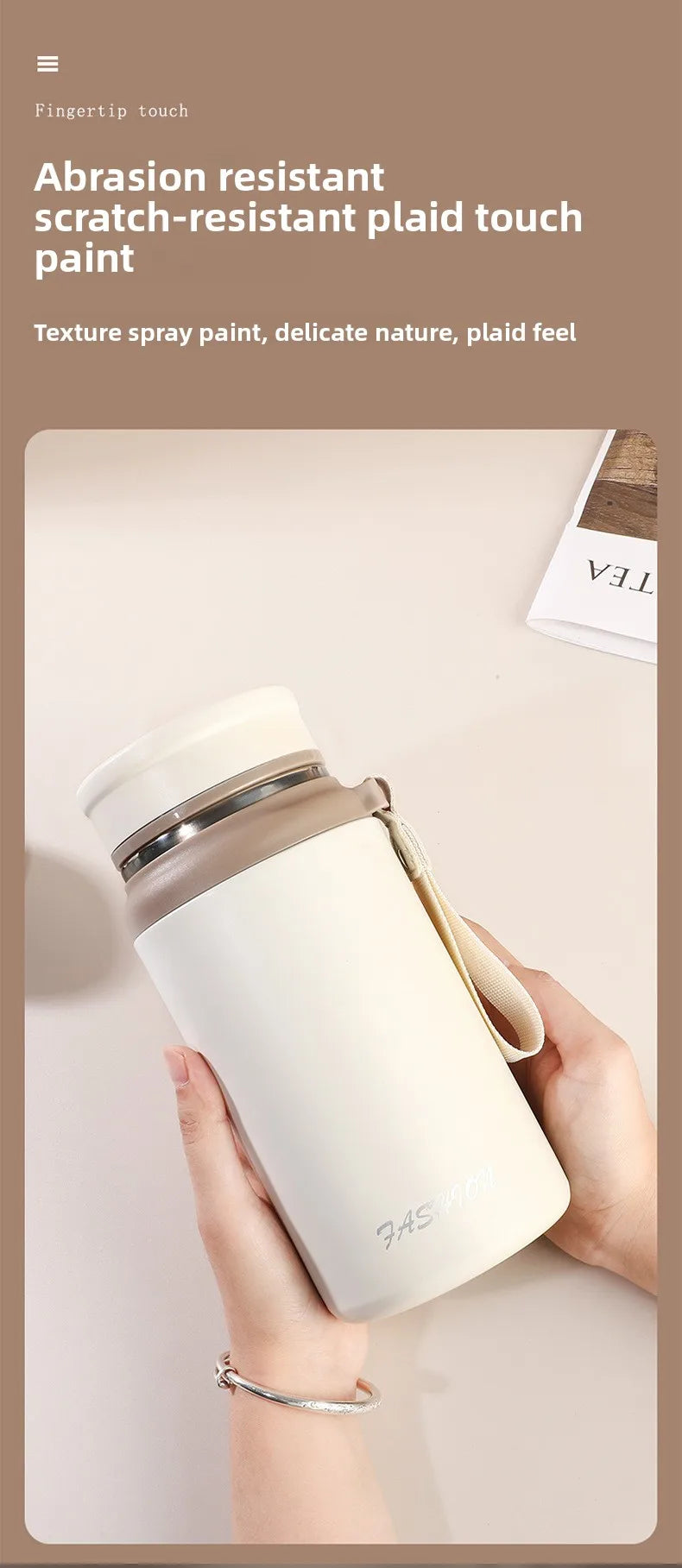 Smart thermos cup good-looking portable outdoor tea cup with temperature display High capacity 316 Stainless steel portable