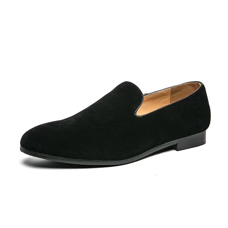 Fashionable Men's Suede Shoes Soft Soles Comfortable Loafers Versatile Men's Casual Flat Shoes Green New Style Free Delivery