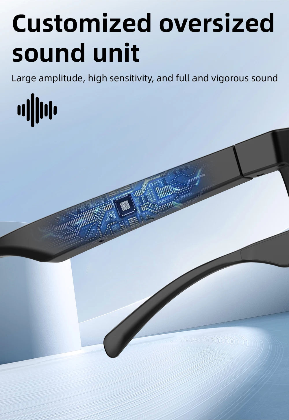 F01 F02 Bluetooth 5.3 Smart Glasses, Open Audio For Calls/Music, Long Battery, For Driving & Sports, Compatible With iOS Android