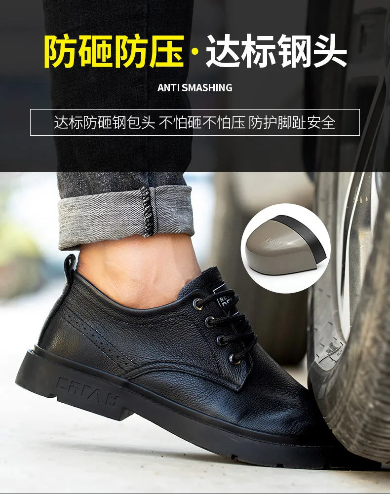 Safety Shoes Men Work Sneakers Indestructible Shoes Anti-puncture Shoes Waterproof Comfortable Work & Safety Boot 2025