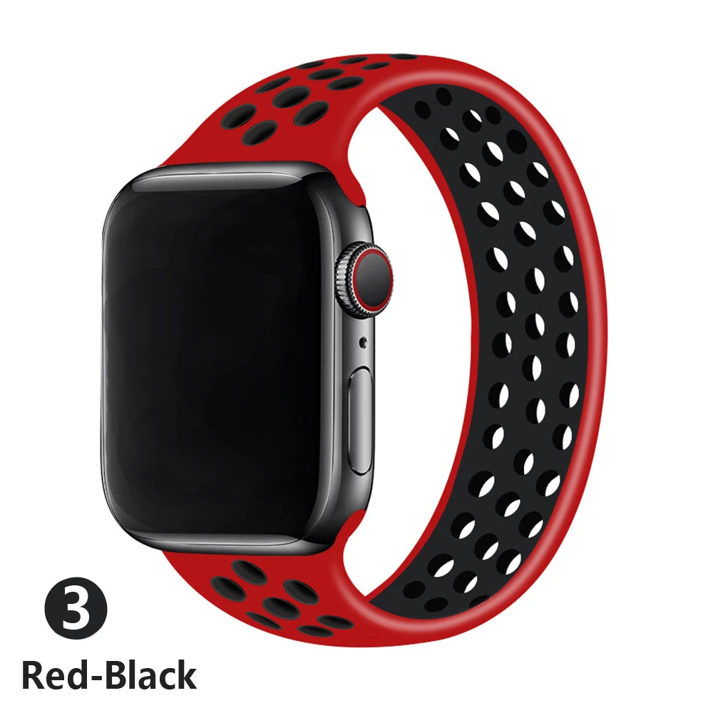 Solo Loop for Apple Watch band 44mm 40mm 45mm 41mm 49mm 46mm 42mm Silicone bracelet iWatch Series SE 6 7 8 ultra 2 3 10 11 strap