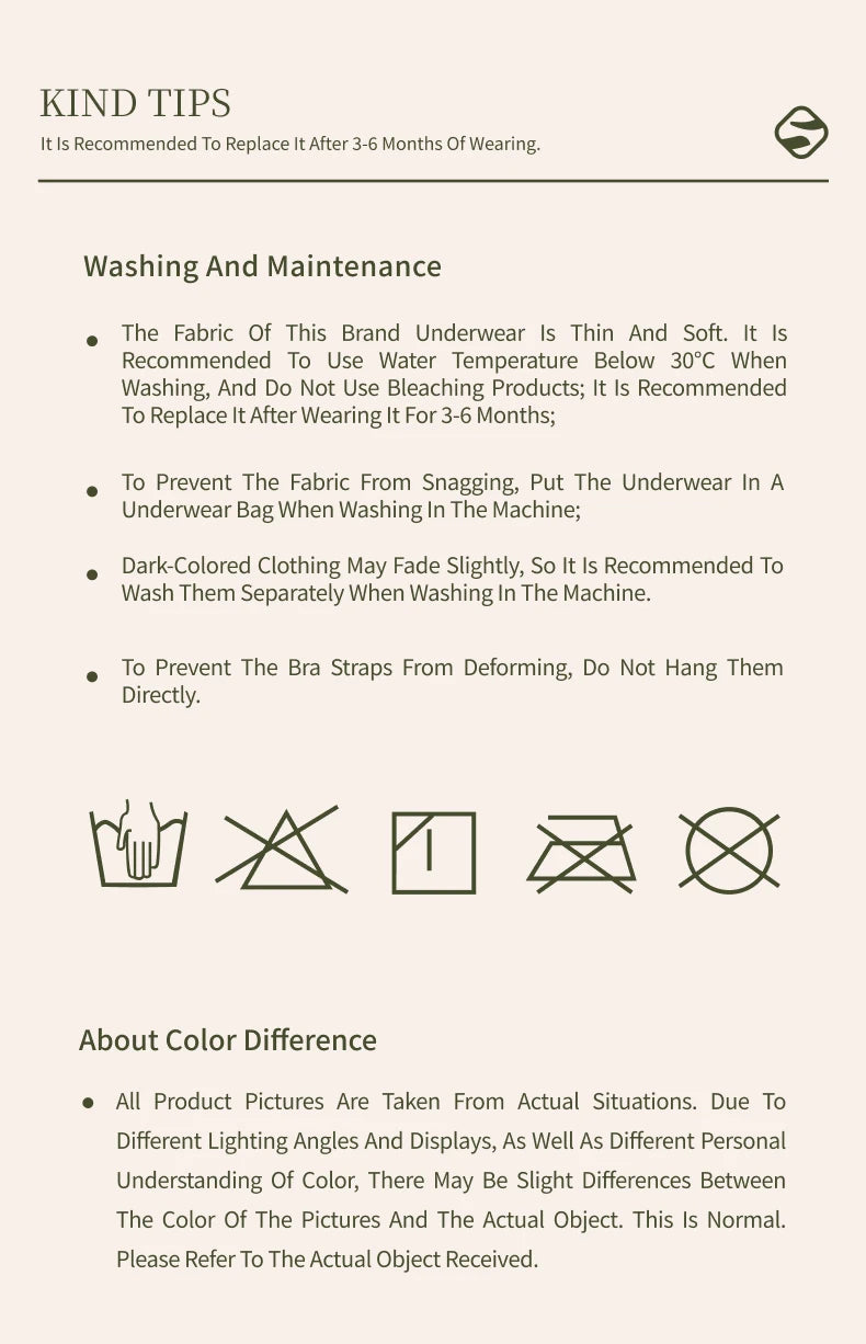 SUJIIN Women's 2 Piece Bra and Panty Set Comfortable Push Up Wireless Seamless Soft Support Bra Female Invisible Underwear Women