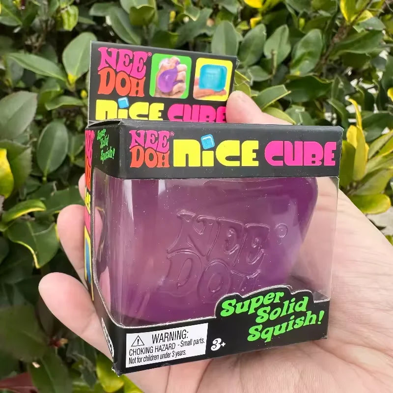 Needoh Nice Cube Sensory Stress Reliever Fidget Tool for Anxiety & Focus Desk Sensory Cube for Adults & Kids