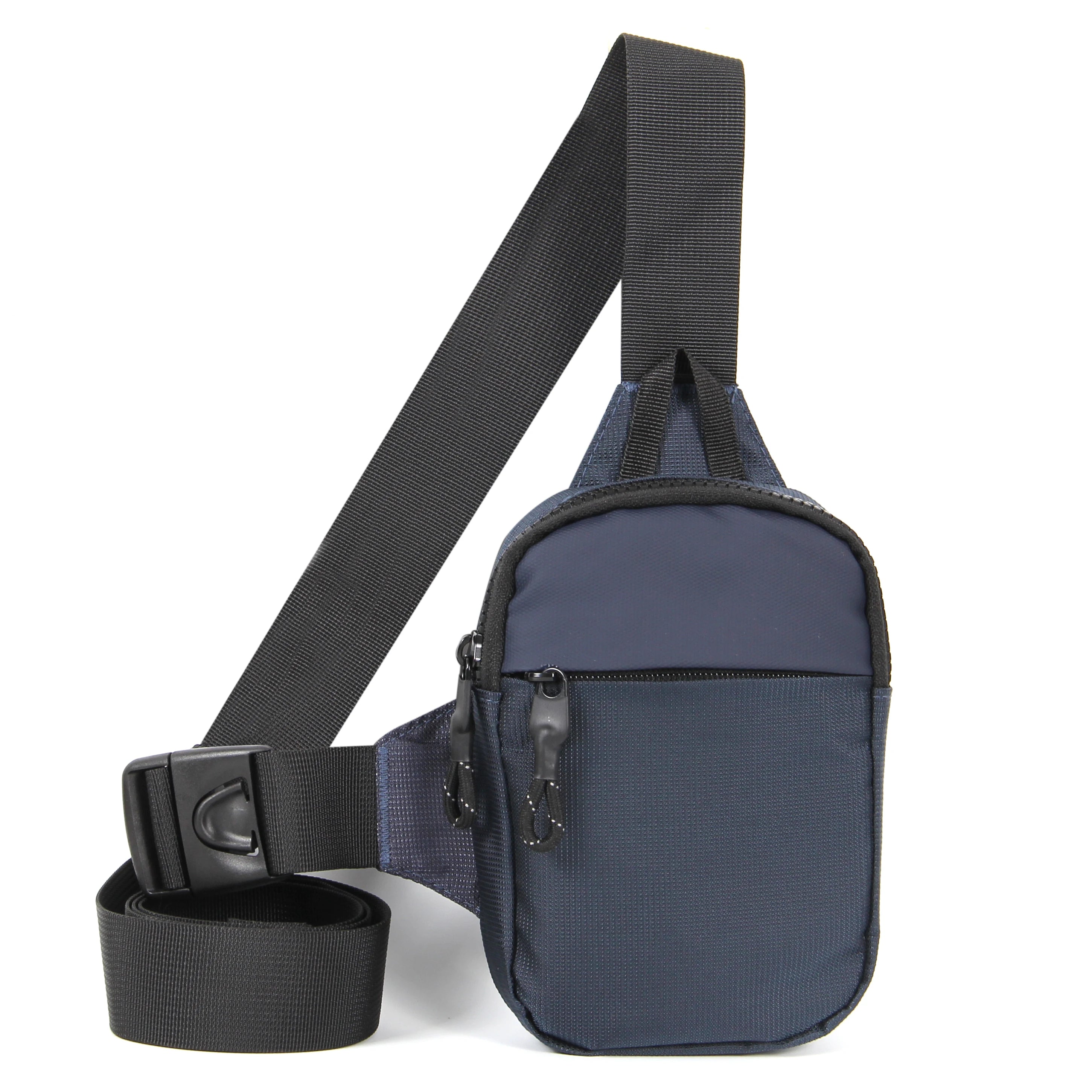 Casual Men Shoulder Chest Bag Nylon Waterproof Outdoor Sport Running Cycling Belt Bag Large Capacity Travel Phone Pouch Bag