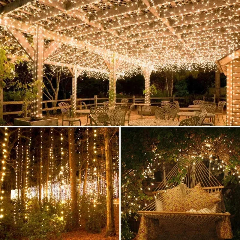 Solar String Fairy Lights 12M 100LED / 22M 200 LED Waterproof Outdoor Garland Solar Power Lamp Christmas For Garden Decoration