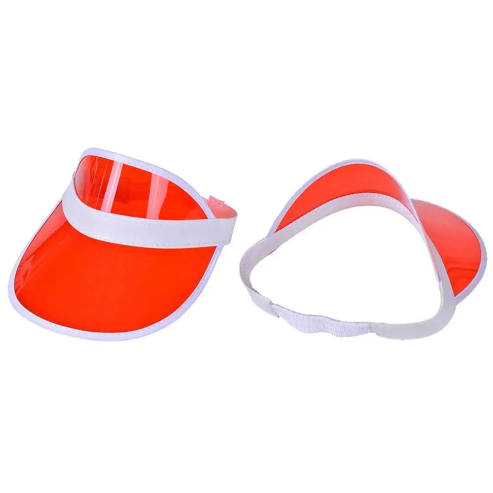 Summer Baseball Hat Anti-UV Sunshade Hat Empty Top Transparent Plastic Visor Caps Sunshade Bicycle Sun Hat Sports Accessories