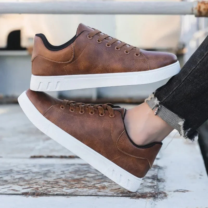 Casual Shoes Loafers British Leather Sneakers Flats Shoes Classic Men Leather Shoes Spring Summer New Trendy Designer Loafers