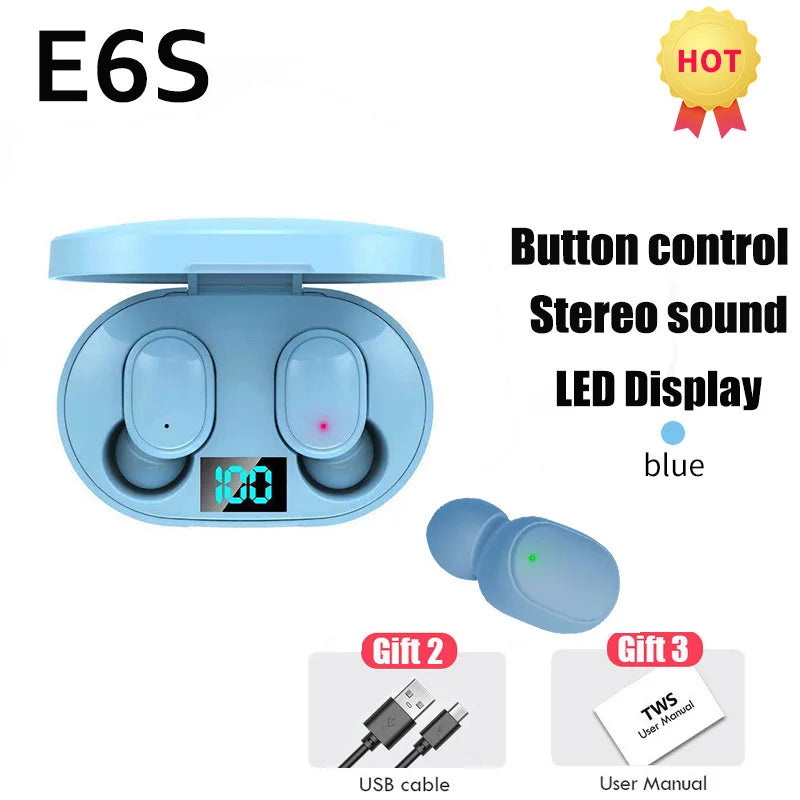 Bluetooth 5.0 Earphones Wireless Bluetooth Headset HiFi Noise Cancelling Headsets With Microphone Headphones For iPhone Xiaomi