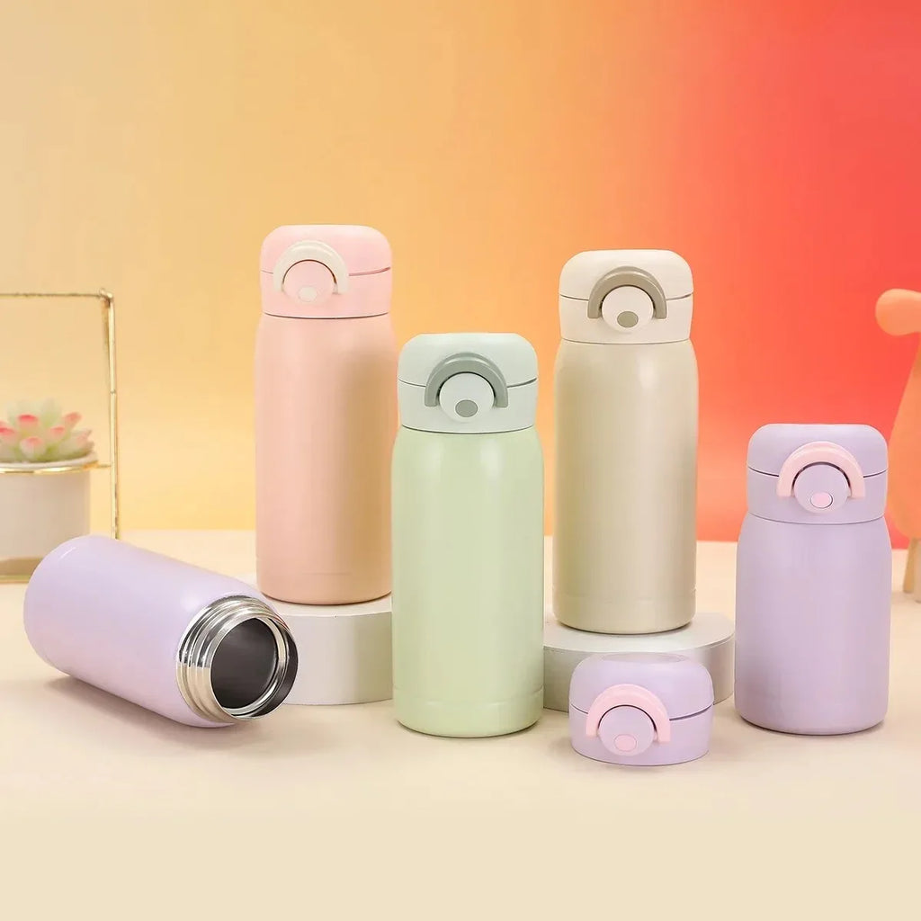350ml/220ml Mini Thermos Cup Pocket Cup Stainless Steel Thermal Coffee Mug Vacuum Flask Insulated Hot Water Bottle Kids Gift