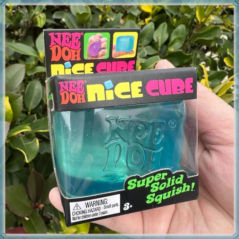 Needoh Nice Cube Sensory Stress Reliever Fidget Tool for Anxiety &Focus Desk Sensory Cube for Adults & Anti-Anxiety Squeeze Kids