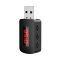 USB Bluetooth 5.3 5.4 Adapter USB Dongle Wireless Music Audio Receiver Transmitter Handsfree Call With Mic LED Display For Car