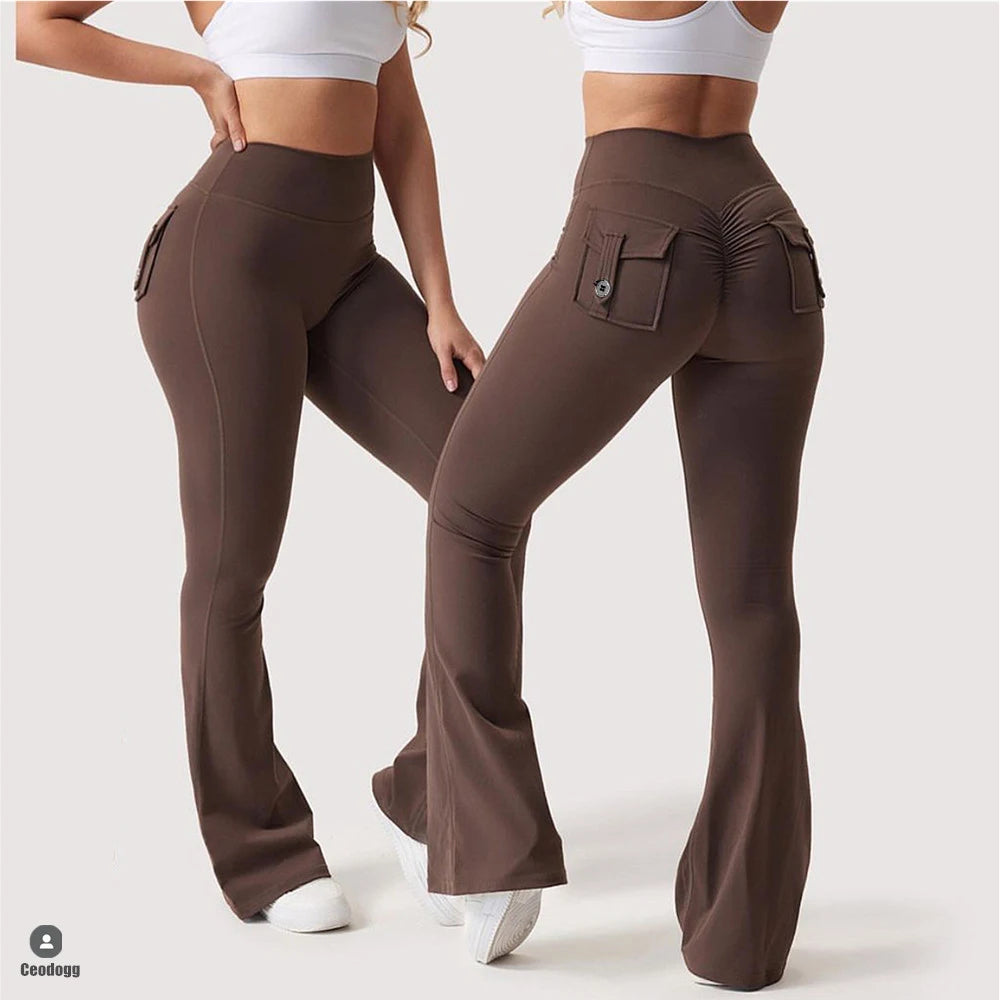 1/2PCS Fitness Cross Sport Bra Fitness Yoga Set Women High Waist Flare Leggings Female Workout Pant Tracksuit Gym Active Suits