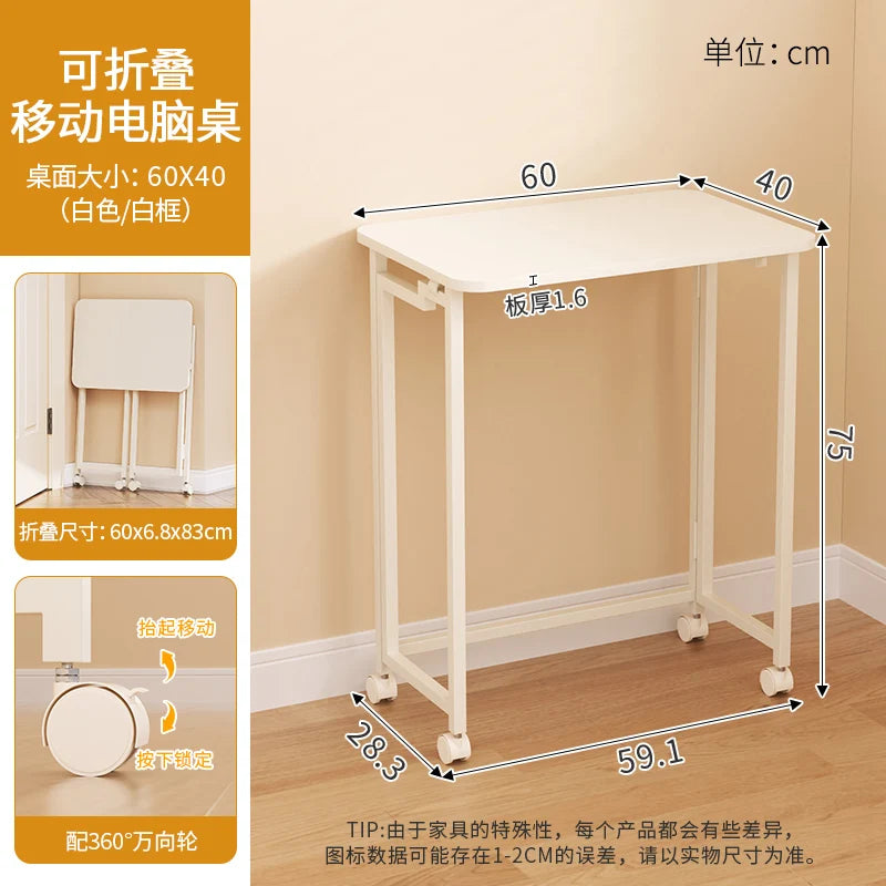 Foldable Laptop Desk for Home And Bedside Use Space-Saving Multifunctional Junior High Student Study Table