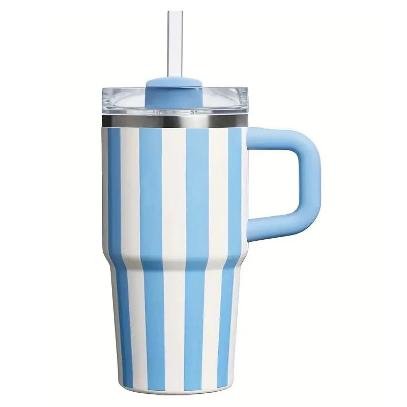 20Oz 580Ml Thermal Water Bottle Handle Straw Drinkware Hot Cold Stainless Steel Thermo Portable Car Coffee Cups Thermal Mug Gift