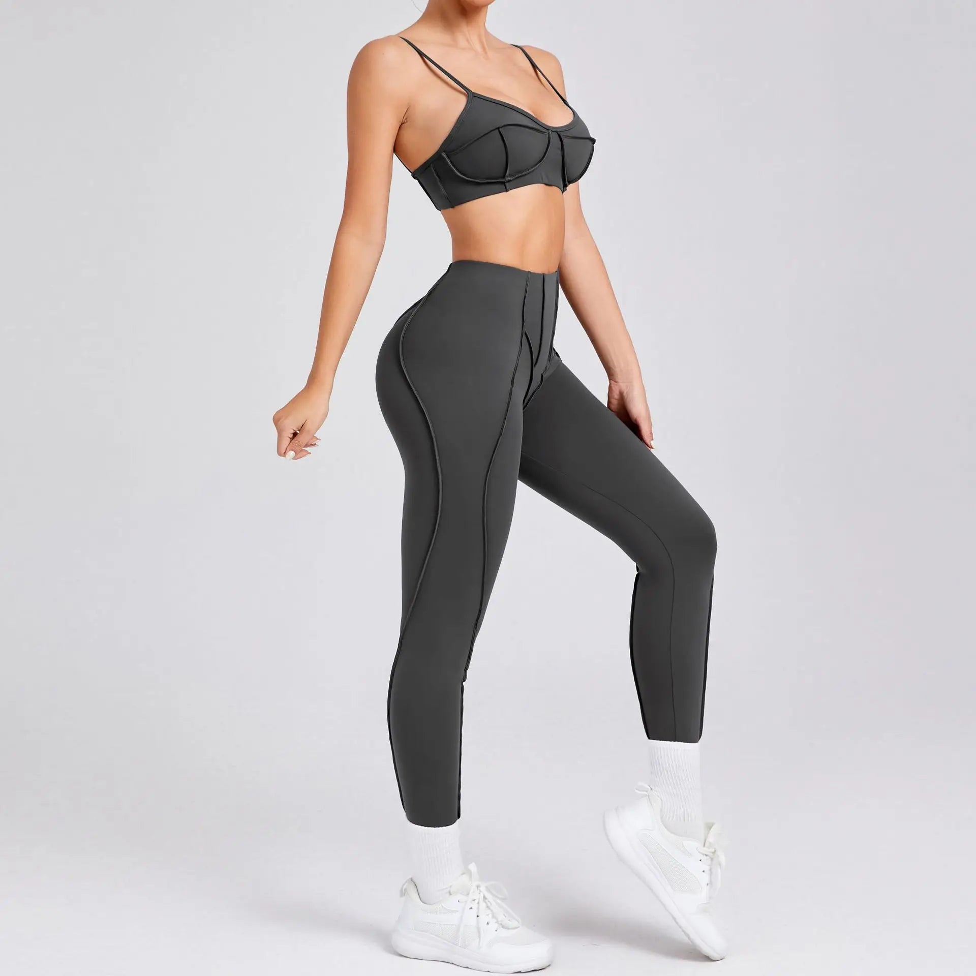 1/2 Pcs Yoga Bra Sets for Women Gym Suit Fitness Outfit High Waist Workout Leggings Activewear
