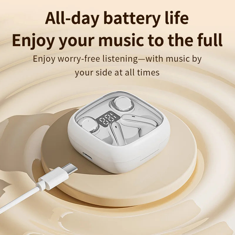 Wireless Bluetooth Earbuds Dual 2-in-1 In-ear for Sleep Running Sports Long Battery Life Couple Set