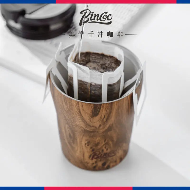 Coffee cup ceramic interior thermos cup Retro high appearance level portable stainless steel water cup