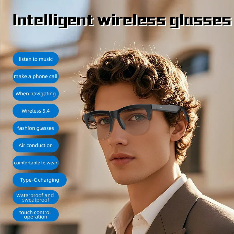 F01 F02 Bluetooth 5.3 Smart Glasses, Open Audio For Calls/Music, Long Battery, For Driving & Sports, Compatible With iOS Android