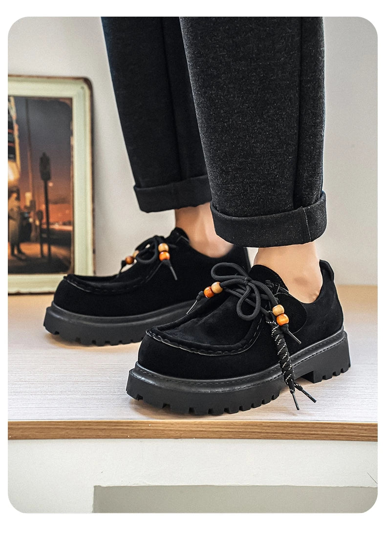 Men's Wide Toe Barefoot Shoes Classic Retro Casual Shoes Lightweight Outdoor Sports Walking Shoes Brown Thick Soled Work Shoes