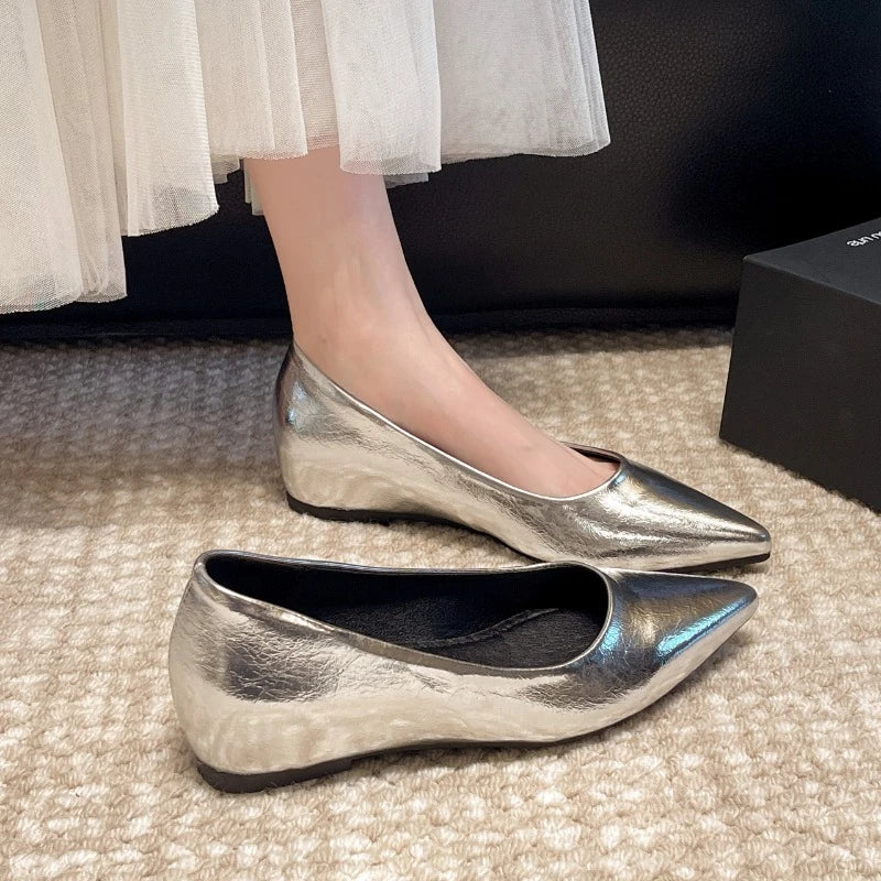 Fashionable low-heeled high-heel women's shoes, high heels, spring/summer new style, pointed-toe office commuting single shoes