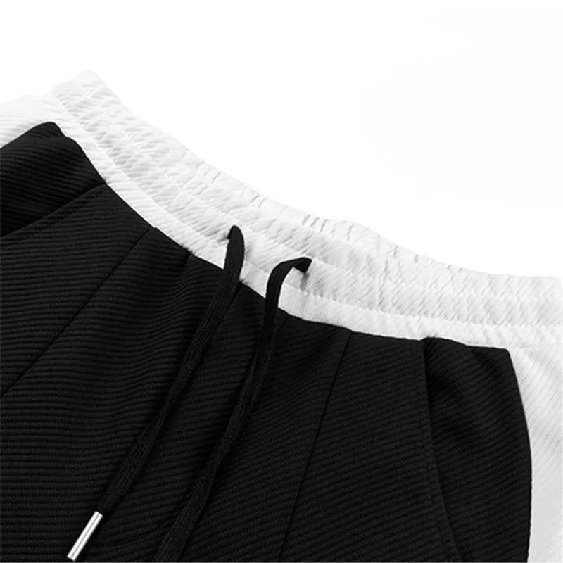 Men's Baseball Korean Sportswear Jogging Sets Suit Jacket and Trousers Two-piece Running Sets FashionPatchwork Quality Tracksuit