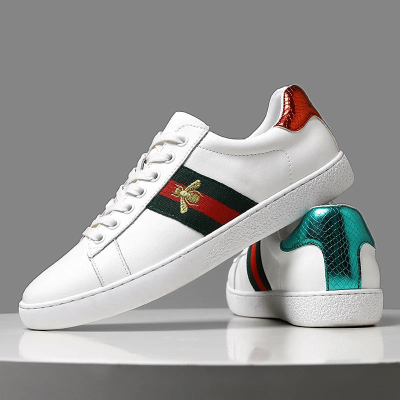 Original Walking Shoes for Men Trendy Flat Comfortable Outdoor Fashion Leather Luxury Design Trendy Lace-up Sneakers for Man