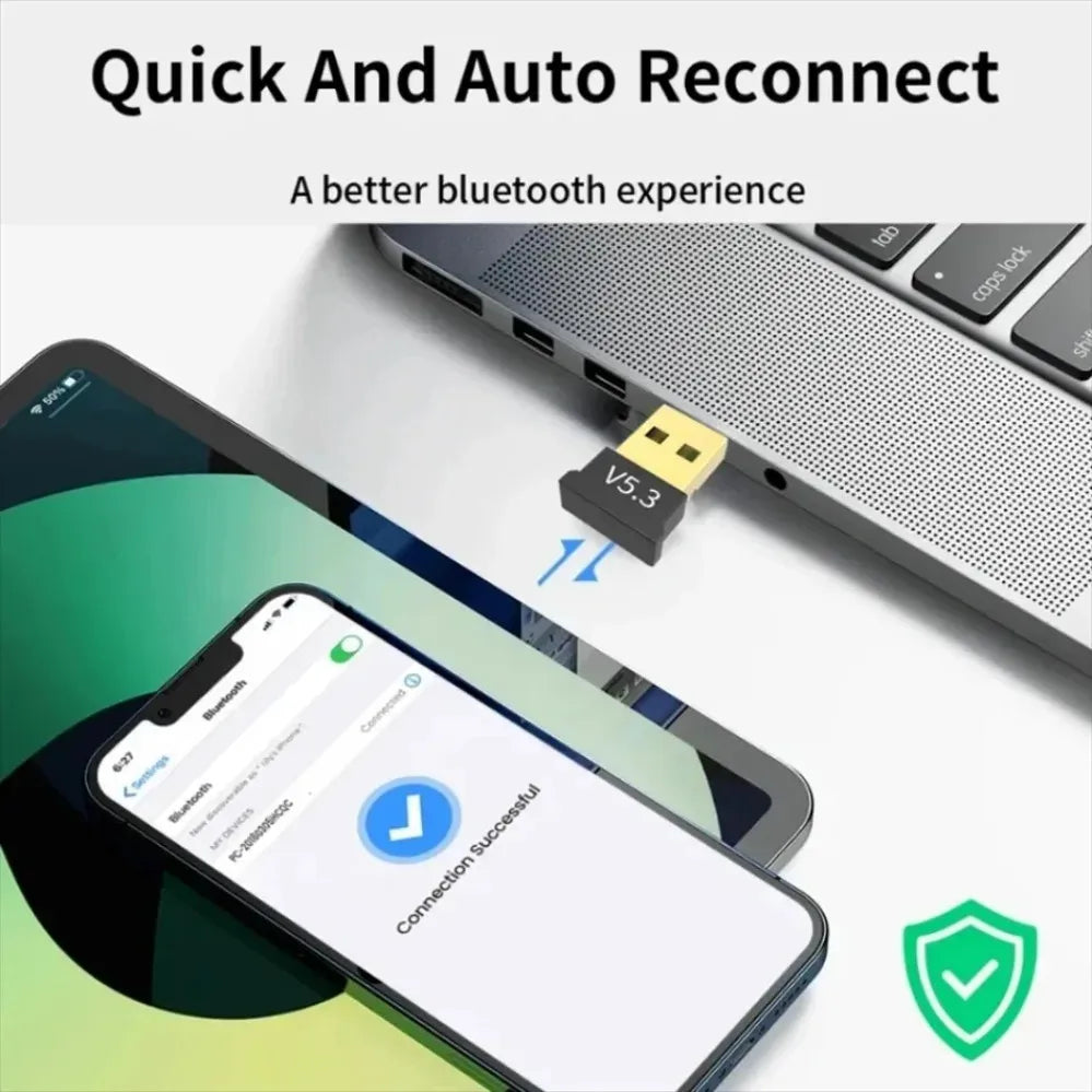 Bluetooth 5.3 Audio Bluetooth Dongle Wireless USB Adapter USB BT Adapter Transmitter Receiver For Computer PC Laptop