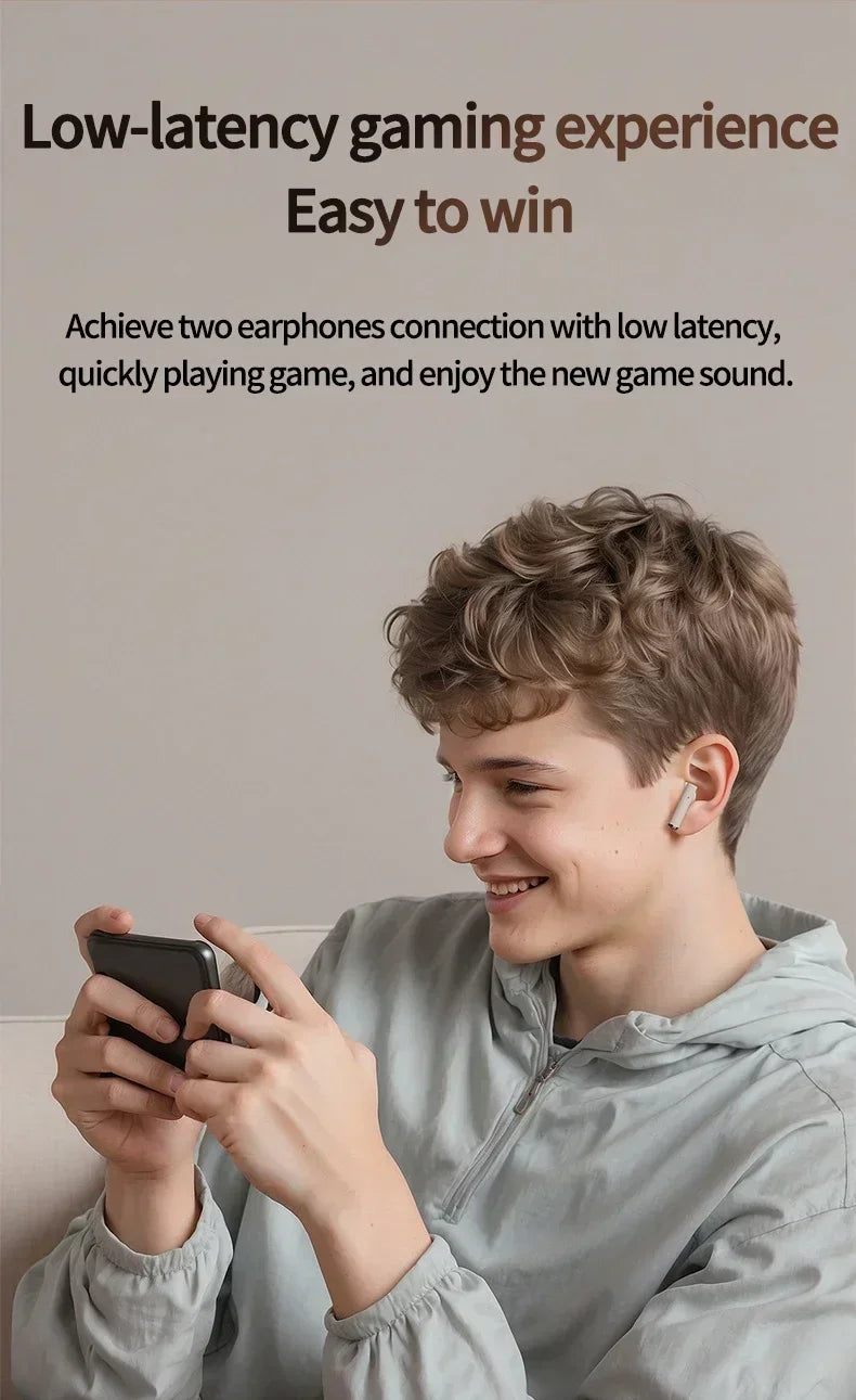 Bluetooth 5.3 Wireless Headphones Power LED Digital Display Endurance HiFi Gaming Headsets Waterproof Sports Earbuds for phones