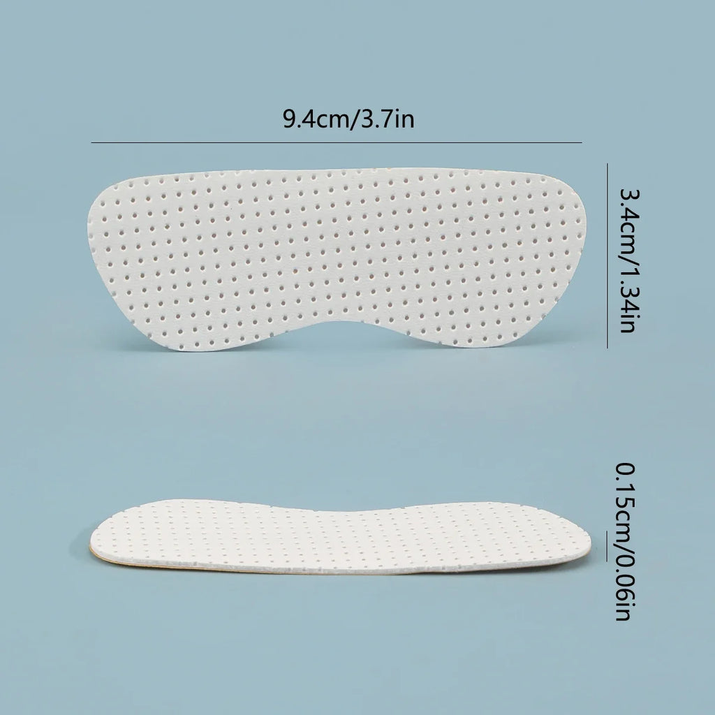 3 Pairs of White Non-Slip, Wear-Resistant Soft Heel Pads, Soft and Comfortable, with Breathable Holes, Absorb Sweat and Do Not Irritate the Feet, Suitable for Women's High Heels and Men's Sports Shoes