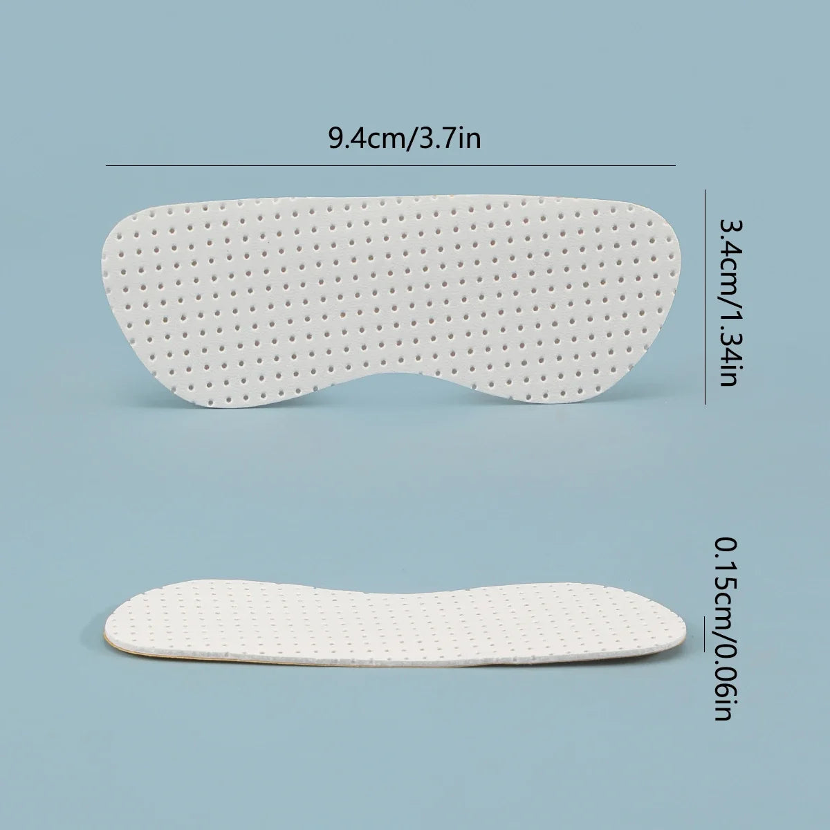 3 Pairs of White Non-Slip, Wear-Resistant Soft Heel Pads, Soft and Comfortable, with Breathable Holes, Absorb Sweat and Do Not Irritate the Feet, Suitable for Women's High Heels and Men's Sports Shoes