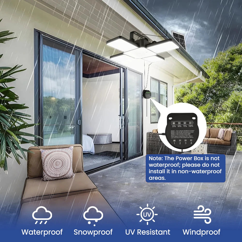 Solar Shed Light Outdoor Solar Pendant Light Indoor Outdoor Motion Sensor Timer Waterproof Gazebo Yard Garage Patio Chicken Coop