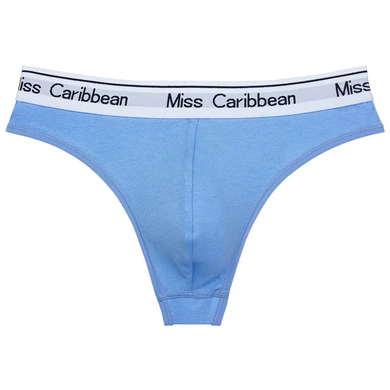 Lingerie sexy Men Underwear U Convex Sports Fitness Letter tanga hombre Cotton Low Waist strings Seamless Briefs Thong T Pants