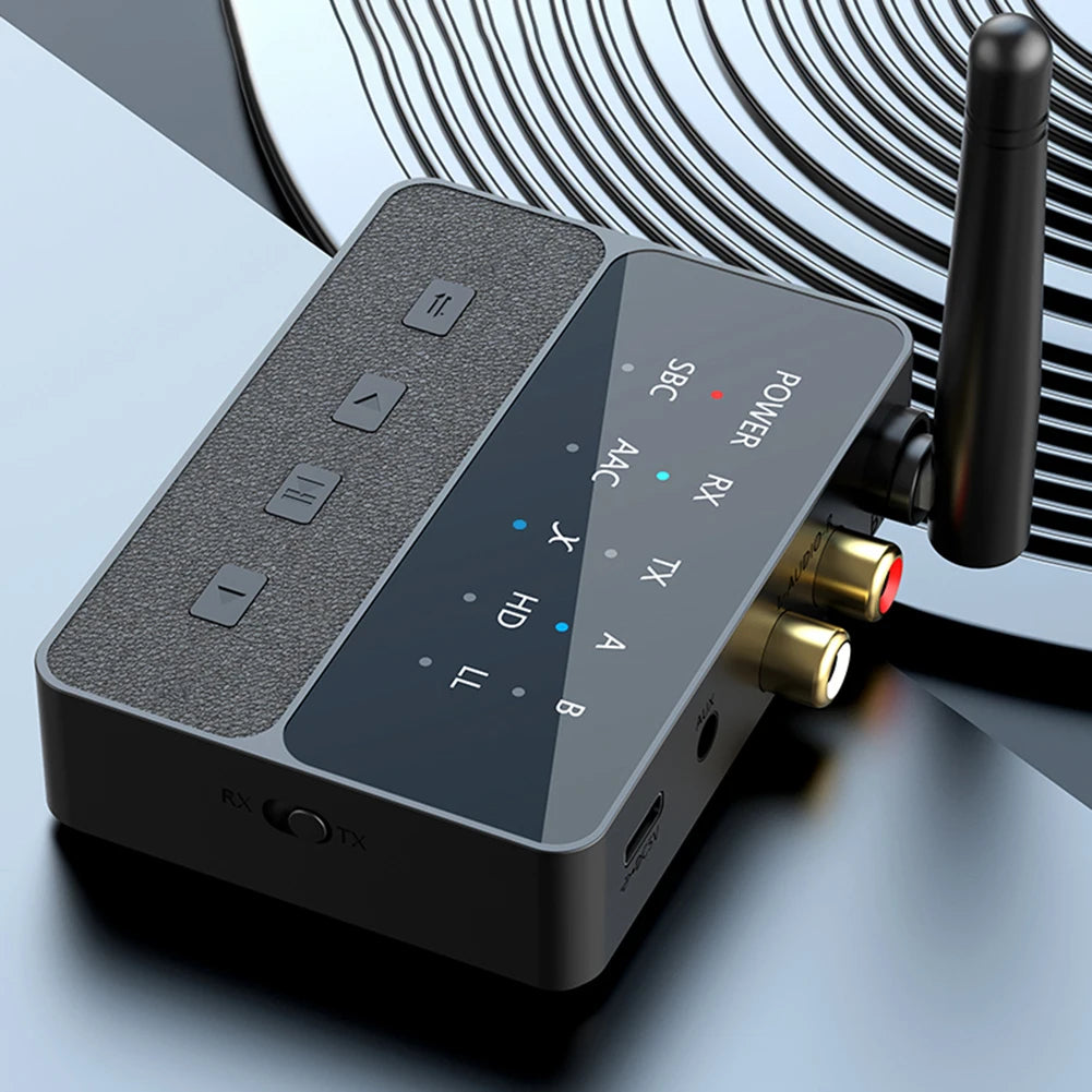 Bluetooth-Compatible 5.3 Wireless Stereo Receiver Transmitter 2 In 1 HIFI Stereo Adapter Wireless Audio Dongle for Speaker TV PC