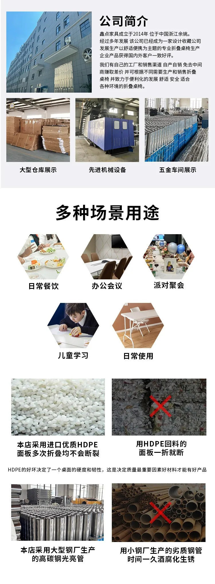 Outdoor Folding Table Night Camping Picnic Party Office Foldable Plastic Computer Table Household Dining Table Children's Desk
