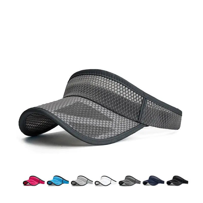 Summer Sports Sun Hats Women Hat Men's Cap Adjustable Sun Visor Uv Protection Empty Top Tennis Running Sunscreen Mesh Brim