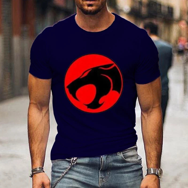 New Cartoon Anime Thundercats T Shirts Men and Woman Fashion T-shirt Streetwear Oversized Harajuku Tops Tees Clothing