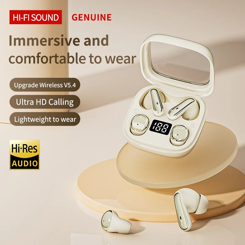 Wireless Bluetooth Earbuds Dual 2-in-1 In-ear for Sleep Running Sports Long Battery Life Couple Set