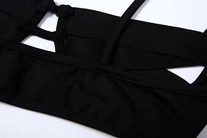 Women's Sexy Bra Set Erotic Underwear String Transparent Bandage Hollow Bra Women's Party Set Exotic Style Bra Set
