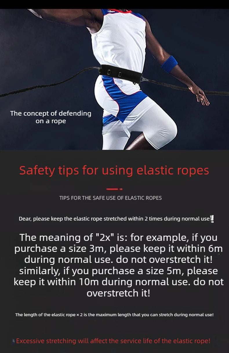 Adjustable Basketball Joint Defence Training Resistance Rope Portable Resistance Rope Durable Elastic Ropes Practice Sport Parts