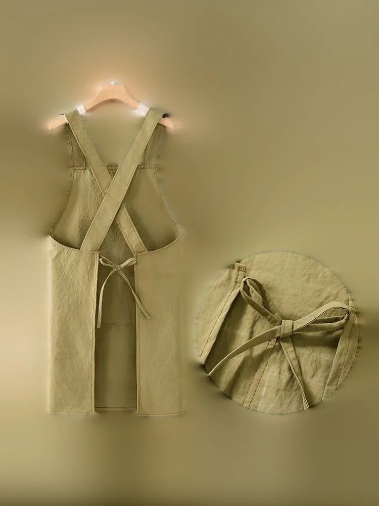 Z. Cooking Kitchen Aprons Breathable Wear Resistant Adult Waist Aprons Anti Fouling Soft Restaurant Work Clothes Home