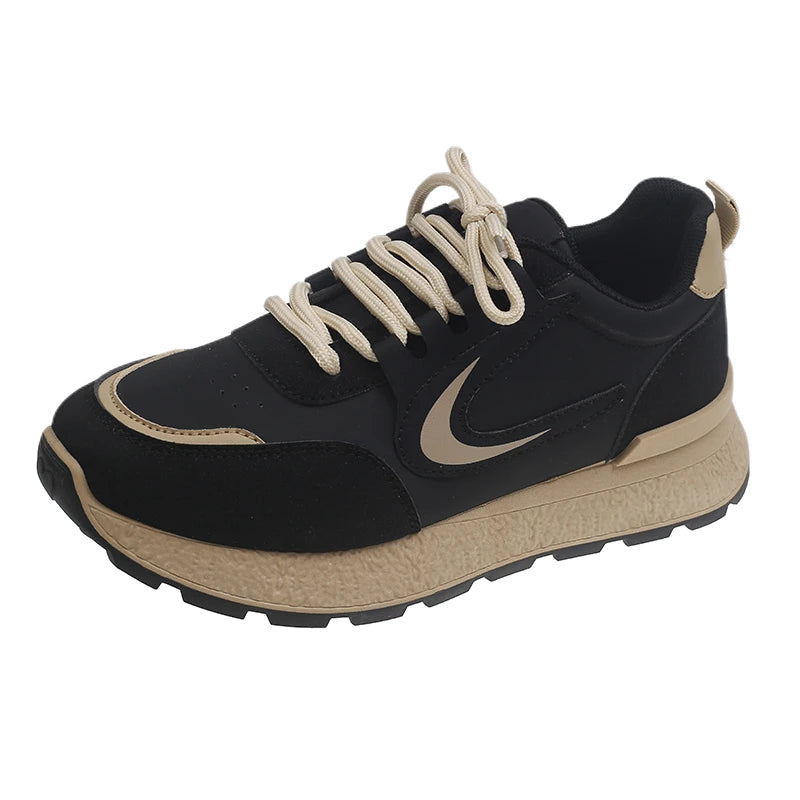 Fashionable Sexy Thick Soled Sports Shoes Spring and Autumn New Round Toe Comfortable Elegant Running Casual Shoes for Women