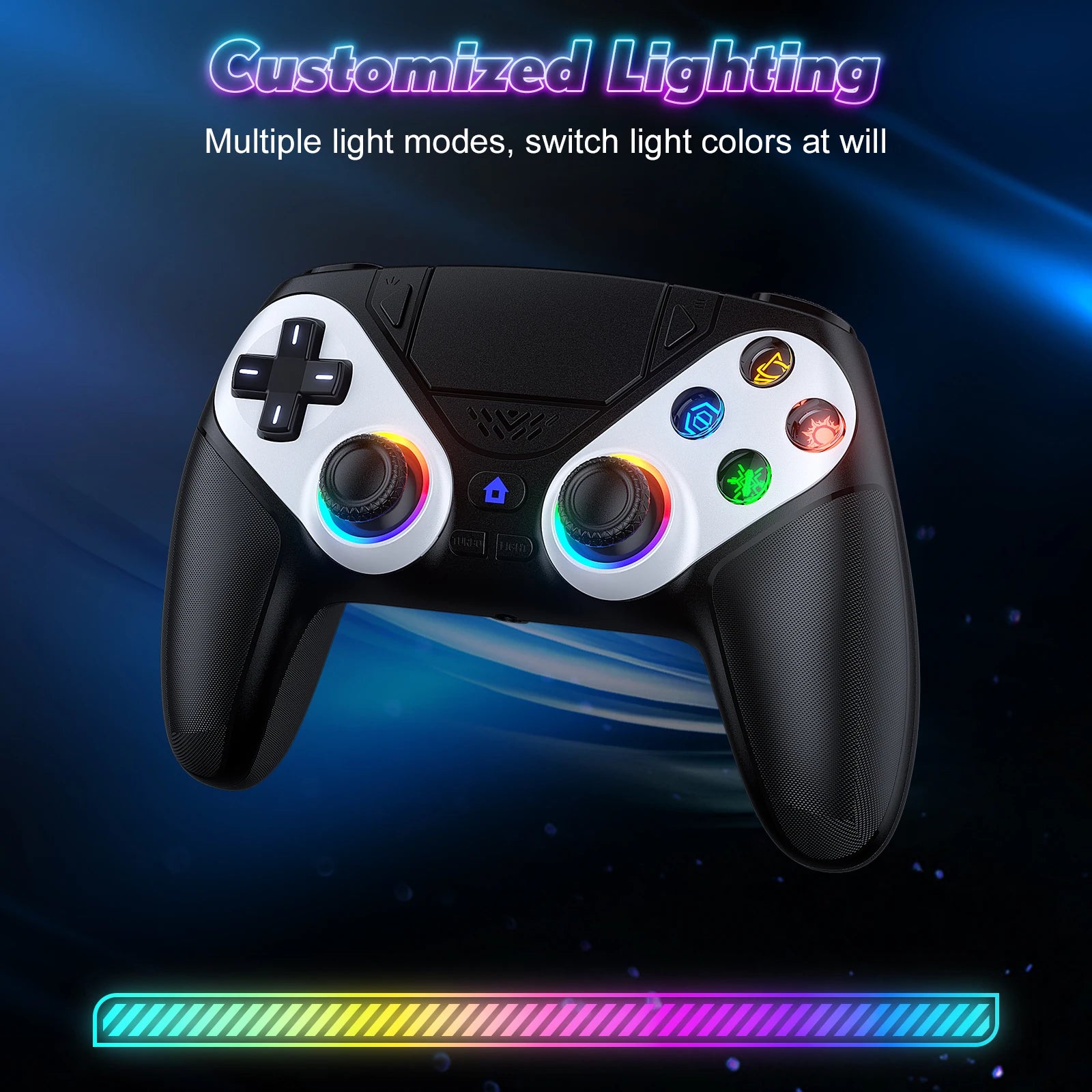Bluetooth Gamepad For Playstation 5/Ps5 Wireless Controller Pc Console Controller With Turbo Dual Sense Vibrate Programming