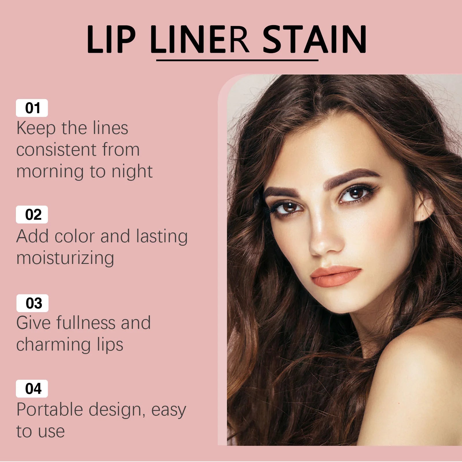 EELHOE Peel off Lip Liner Tattoo 3 Colors Matte Waterproof Non-stick Tear-Off Lip Stain Long Lasting Lip Liner Make up Cosmetics