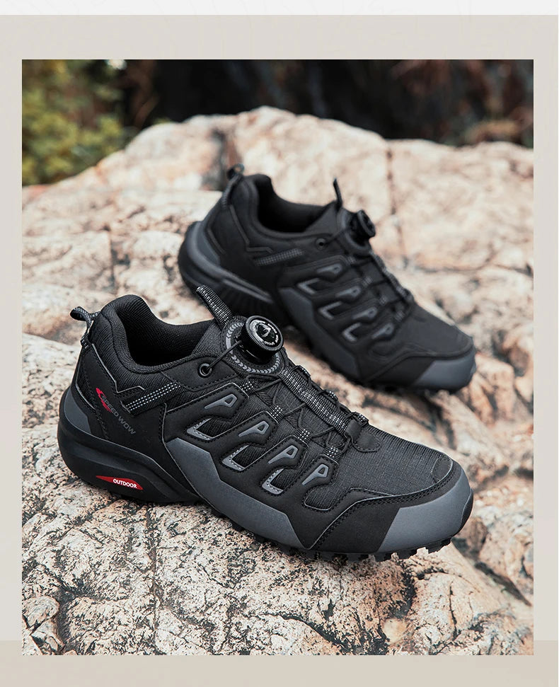 Men's Hiking Shoes Suede Leather Outdoor Shoes Wear-resistant Men Trekking Walking Hunting Tactical Sneakers