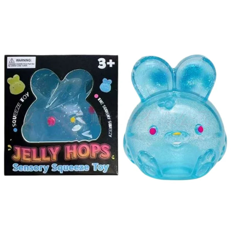 NeeDoh Jelly Hops Scented Squish Bunnies, Soft Sensory Fidget Toy, Perfect Easter Gift & Stress Relief Toy