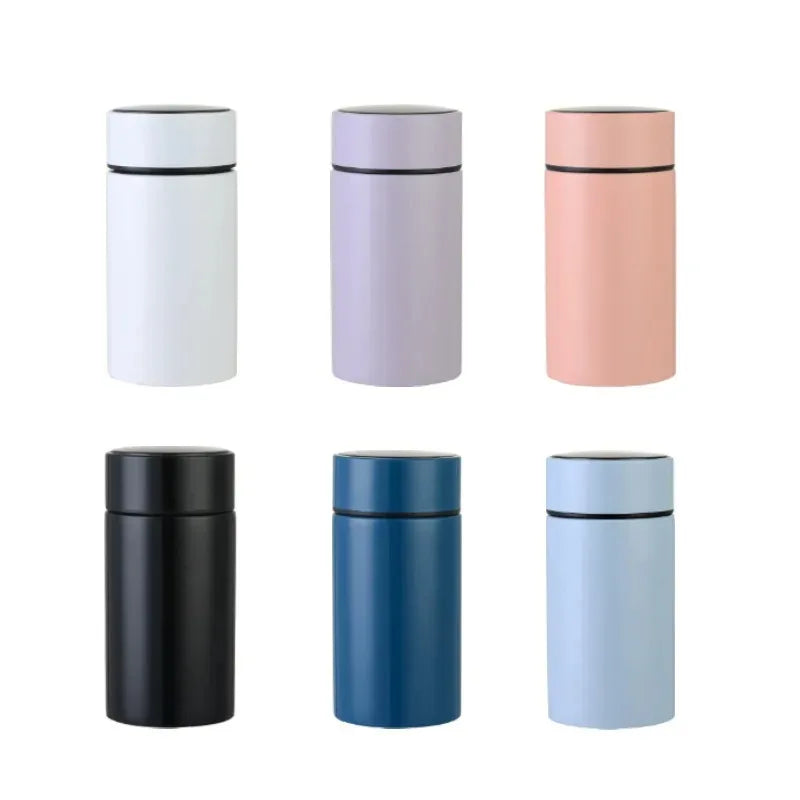 Custom Name 200ML Smart Display Thermos Cup 304 Stainless Steel Mini Pocket Size Portable Thermal Mug for Student School Outdoor