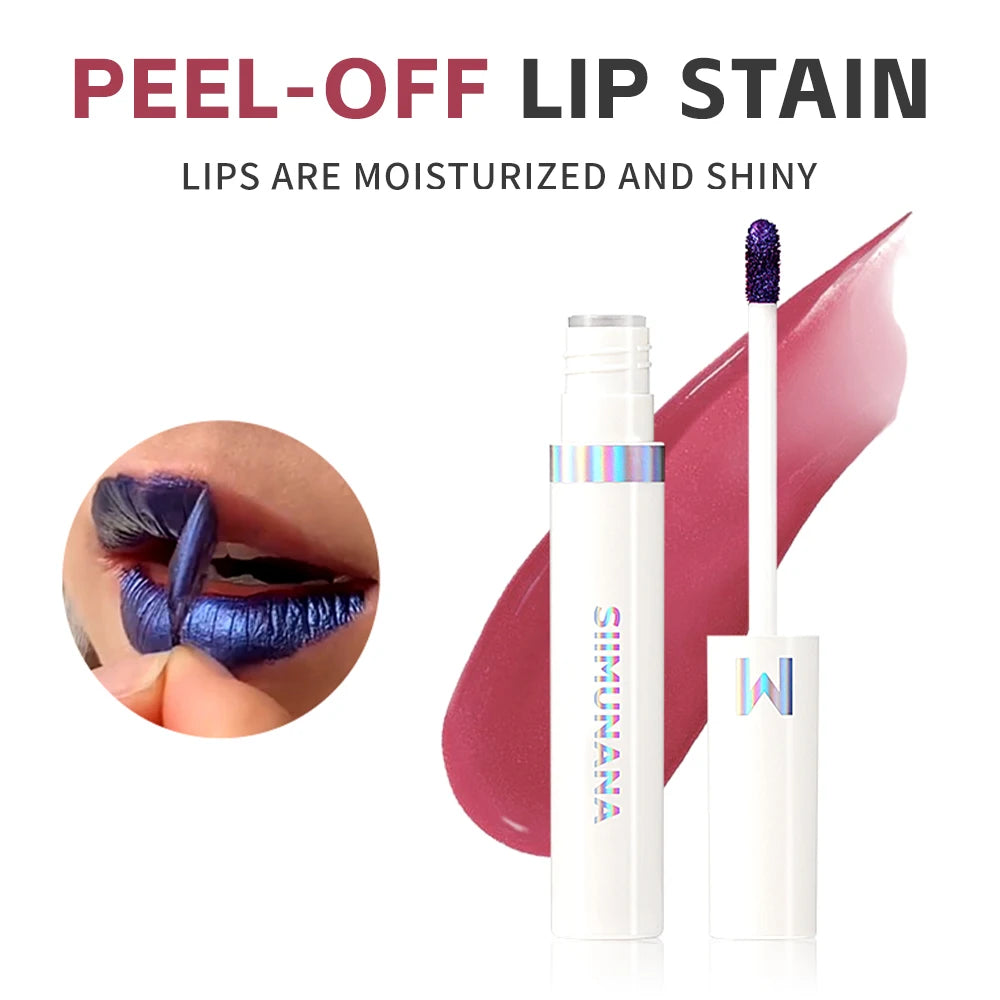 Lip Stain Tint Peel Off Tattoo Korean Lipsticks Cosmetics Makeup Long Lasting Waterproof Peel Off Lip Stain Pink Red Glosses