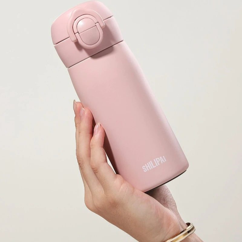 350ML Thermal Water Bottle Coffee Tumbler 316 Stainless Steel Thermos Bottle Dual Drink Vacuum Insulated Flask Straw Cup